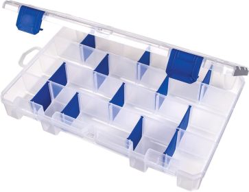 Outdoors 4007 Tuff Tainer Fishing Tackle Box with Zerust Anti-Rust Dividers - Includes 12 Dividers, 24 Compartments, Clear Fishing Lure Organizer