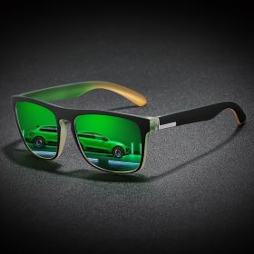 Square Gradient Mutipcolor Polarized Sunglasses Anti Glare Sun Shades For Summer Party Vacation Travel Driving Fishing (Lenses Color: C2)