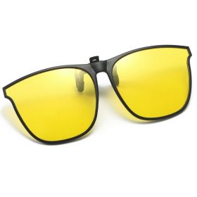 A Pair of New PC Clip Sunglasses for Outdoor Fishing and Driving. Clip Sunglasses for Day and Night Use. (Frame Color: Polarized, Lenses Color: C4)