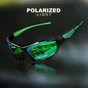 2025 High Definition Polarized Sunglasses for Men Women Outdoor Sport Fishing Sun Glasses UV400 Protection Driving Eyeglasses (Lenses Color: Green Mirror)