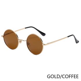 RUOBO Retro Polarized Round Metal Frame Sunglasses Eyewear For Men and Women Driving Fishing Brand Designer Sun Glasses UV400 (Frame Color: Metal Frame, Lenses Color: C15)