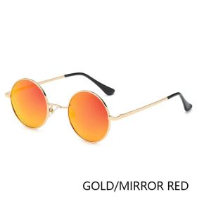 RUOBO Retro Polarized Round Metal Frame Sunglasses Eyewear For Men and Women Driving Fishing Brand Designer Sun Glasses UV400 (Frame Color: Metal Frame, Lenses Color: C22)