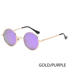 RUOBO Retro Polarized Round Metal Frame Sunglasses Eyewear For Men and Women Driving Fishing Brand Designer Sun Glasses UV400 (Frame Color: Metal Frame, Lenses Color: C17)