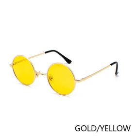 RUOBO Retro Polarized Round Metal Frame Sunglasses Eyewear For Men and Women Driving Fishing Brand Designer Sun Glasses UV400 (Frame Color: Metal Frame, Lenses Color: C25)