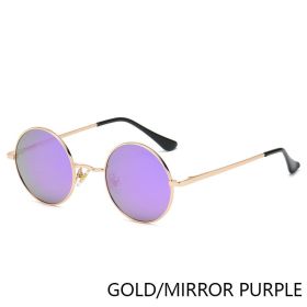 RUOBO Retro Polarized Round Metal Frame Sunglasses Eyewear For Men and Women Driving Fishing Brand Designer Sun Glasses UV400 (Frame Color: Metal Frame, Lenses Color: C20)