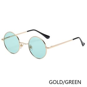 RUOBO Retro Polarized Round Metal Frame Sunglasses Eyewear For Men and Women Driving Fishing Brand Designer Sun Glasses UV400 (Frame Color: Metal Frame, Lenses Color: C18)